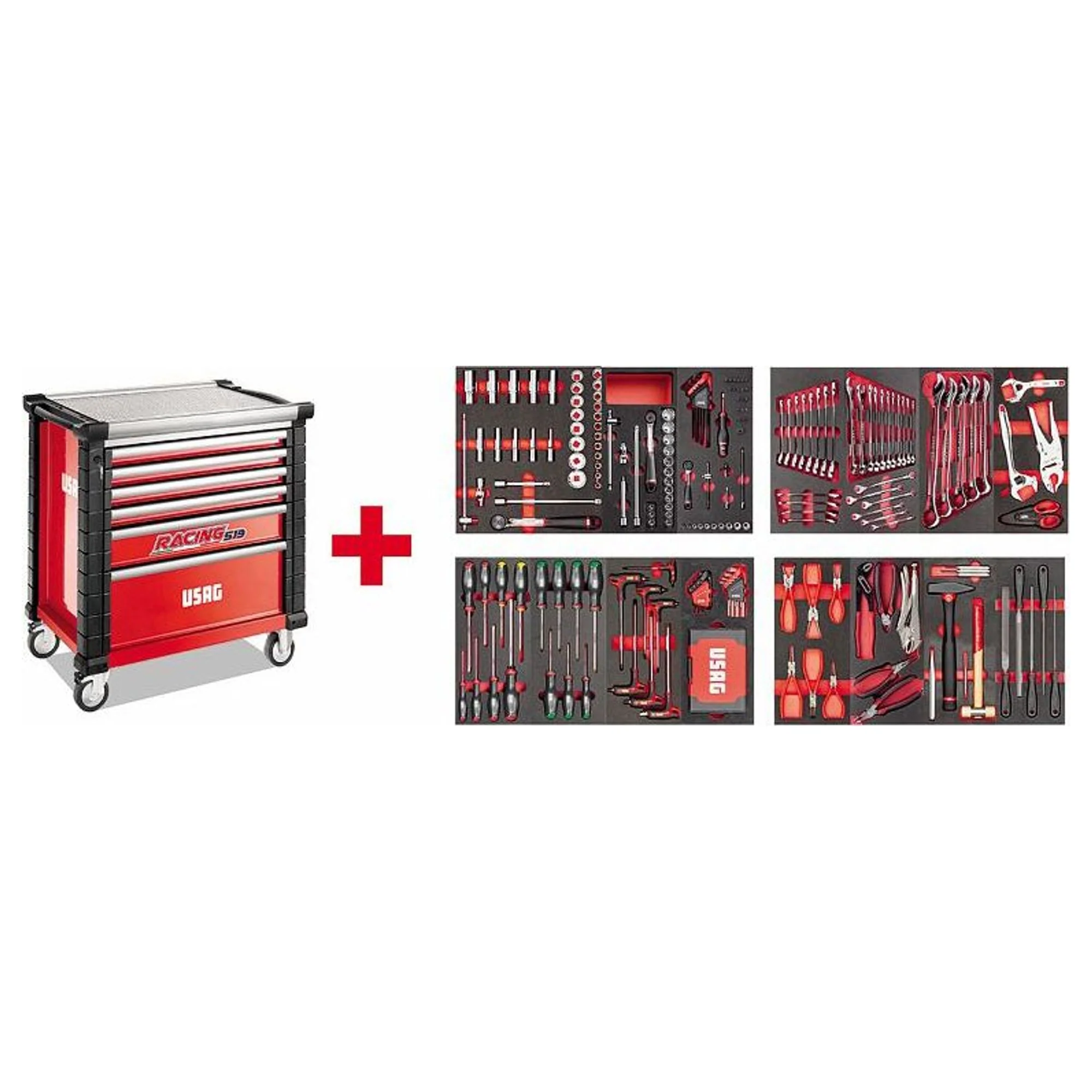 Carrello Usag RACING 519 RS6/4MM con Assortimento 495 MC