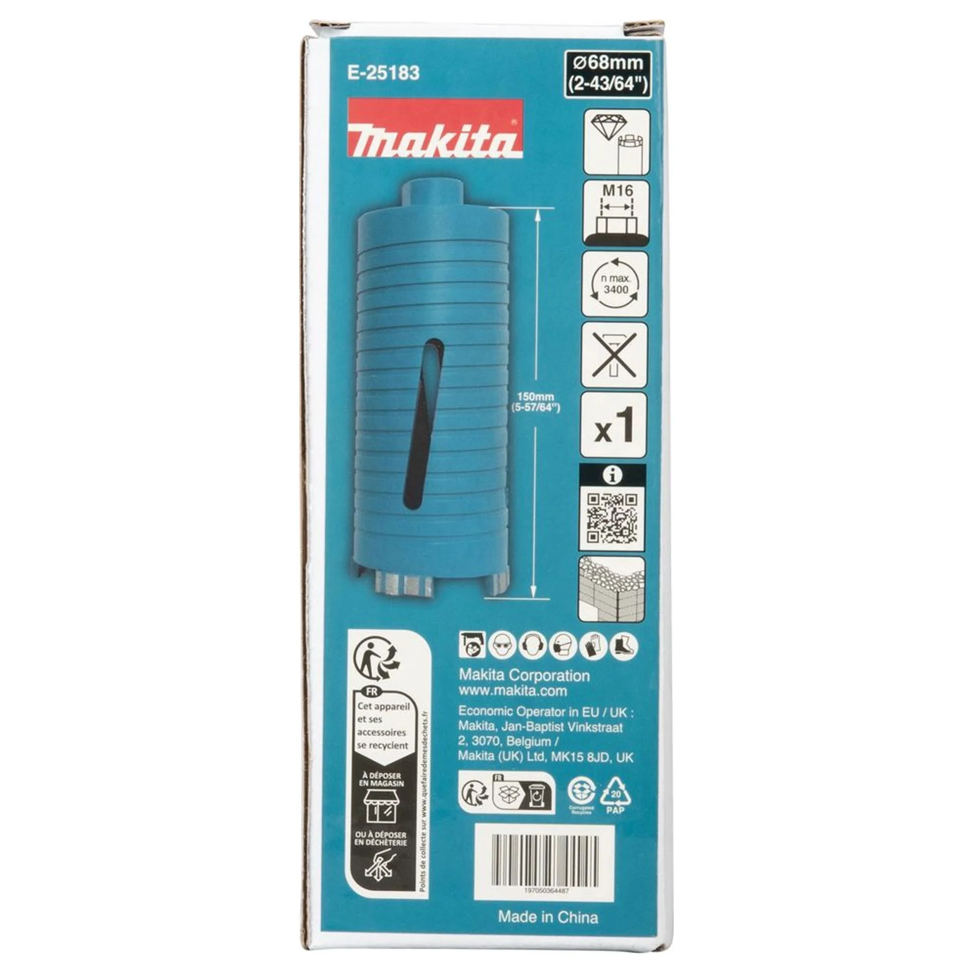 Corona Diamantata Makita E-25183 68mm M16 - Image 4