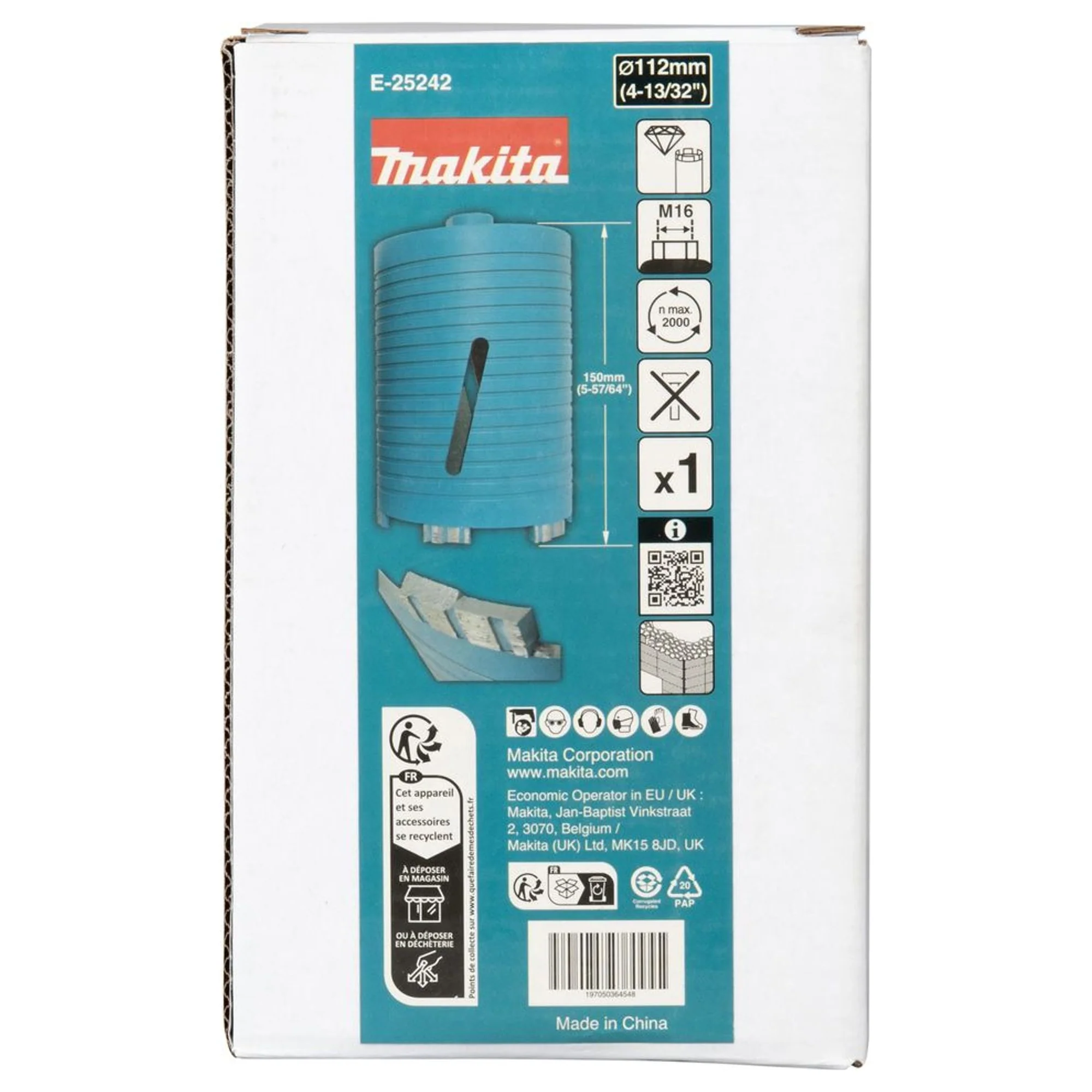Corona Diamantata Makita E-25242 112mm M16 - Image 4