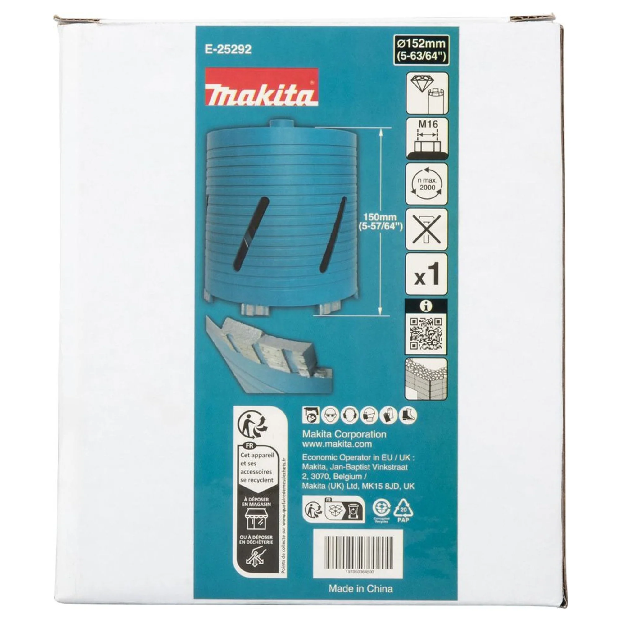 Corona Diamantata Makita E-25292 152mm M16 - Image 4