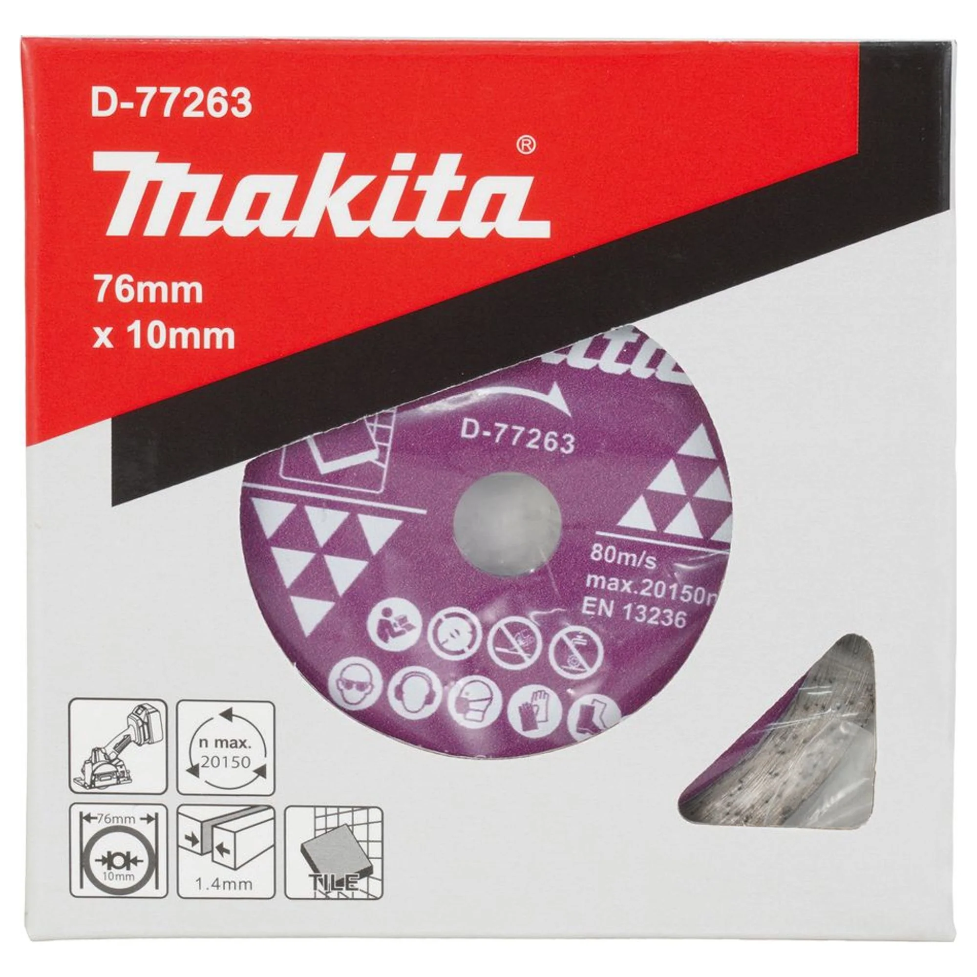 Disco Diamantato Makita D-77263 per Piastrelle 76mm - Image 4