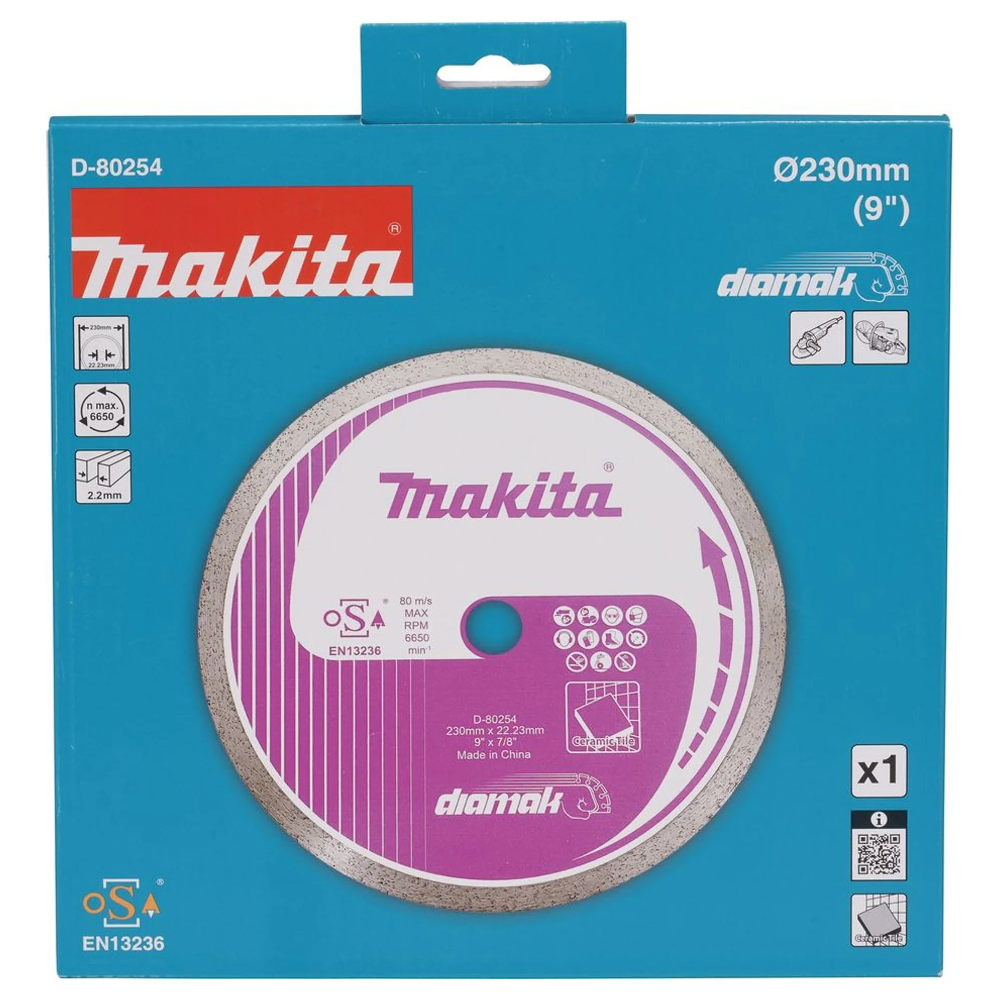 Disco Diamantato Makita D-80254 230mm Corona Continua - Image 3