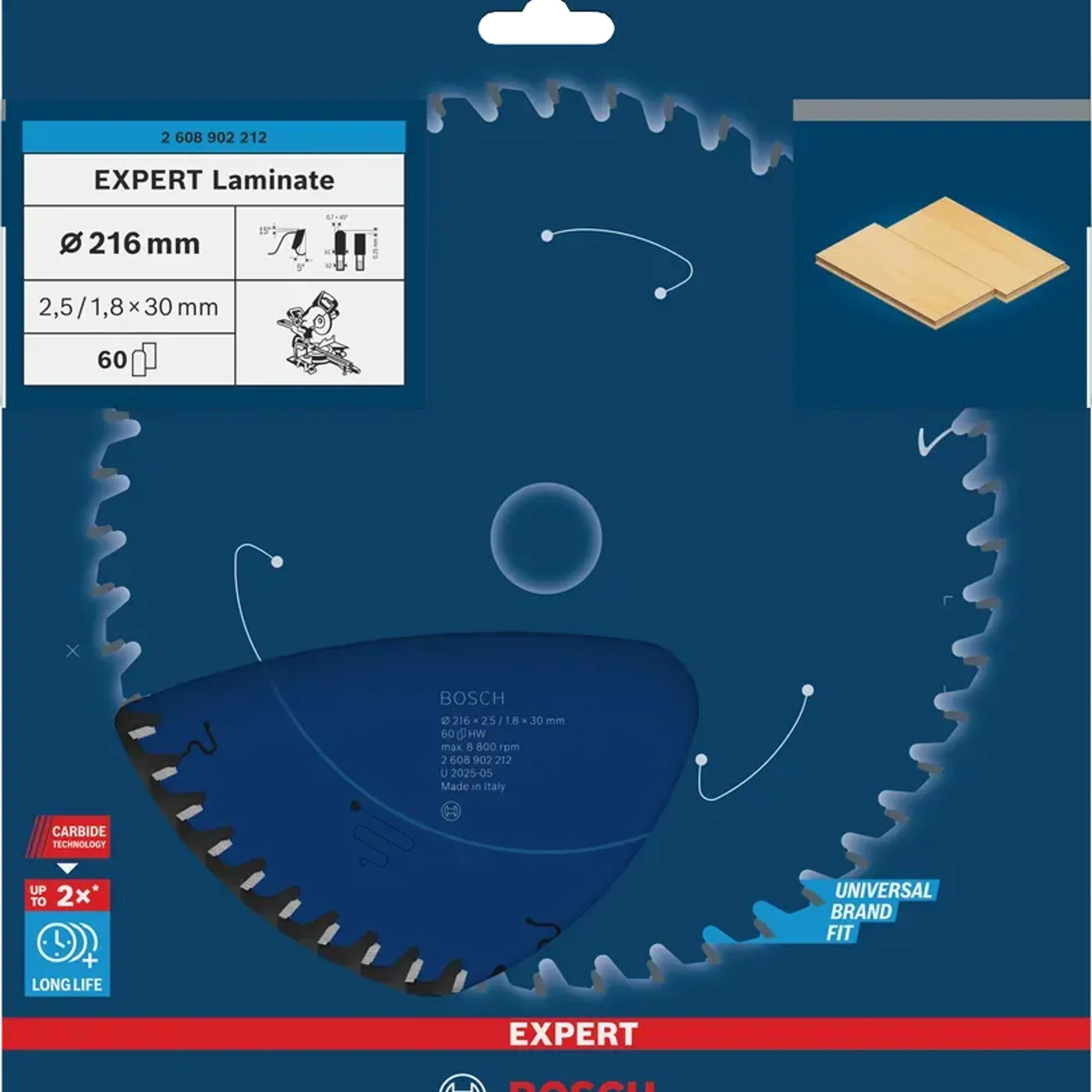 Lama Circolare Bosch Expert Laminate per Laminato - Image 3