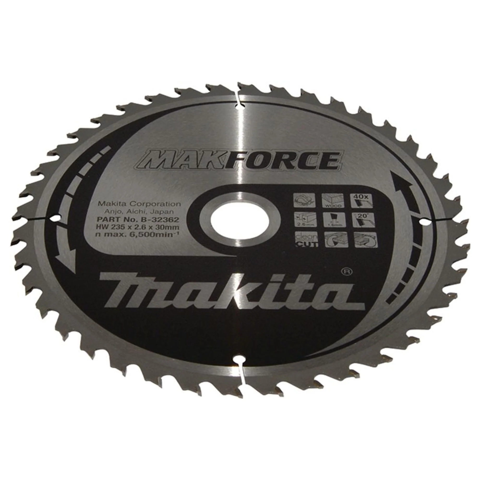 Lama Circolare Makita Makforce B-32362 235mm 40T