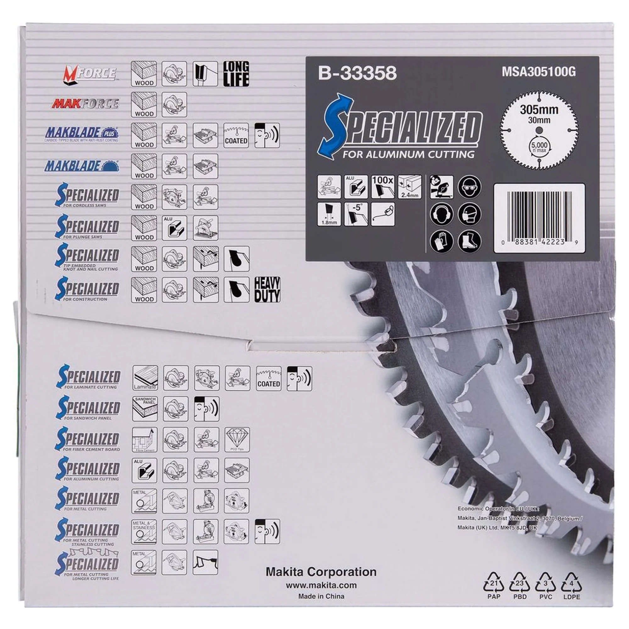 Lama TCT Specialized Makita B-33358 - Image 4