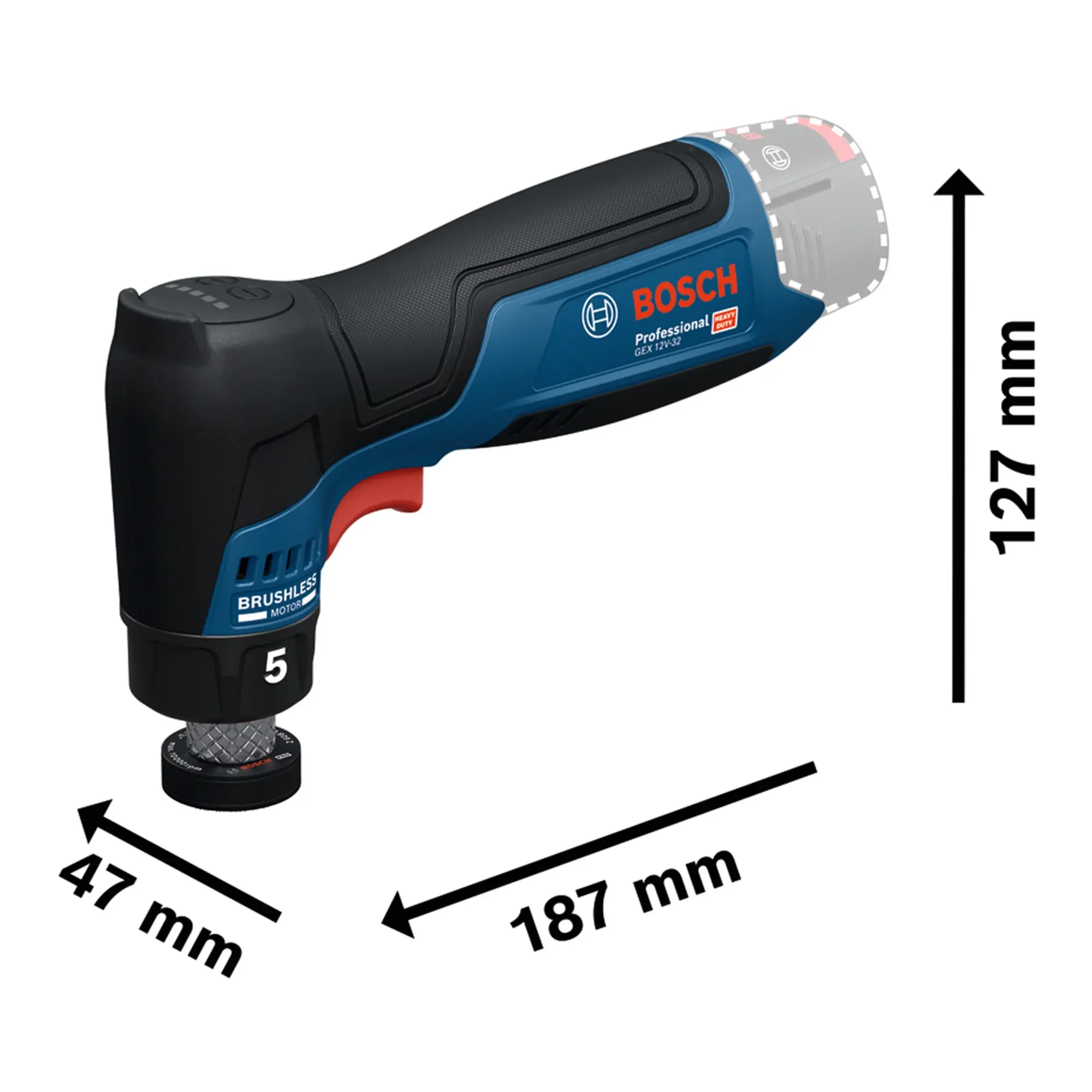 Levigatrice Bosch GEX 12V-32 PRO 12V - Image 2