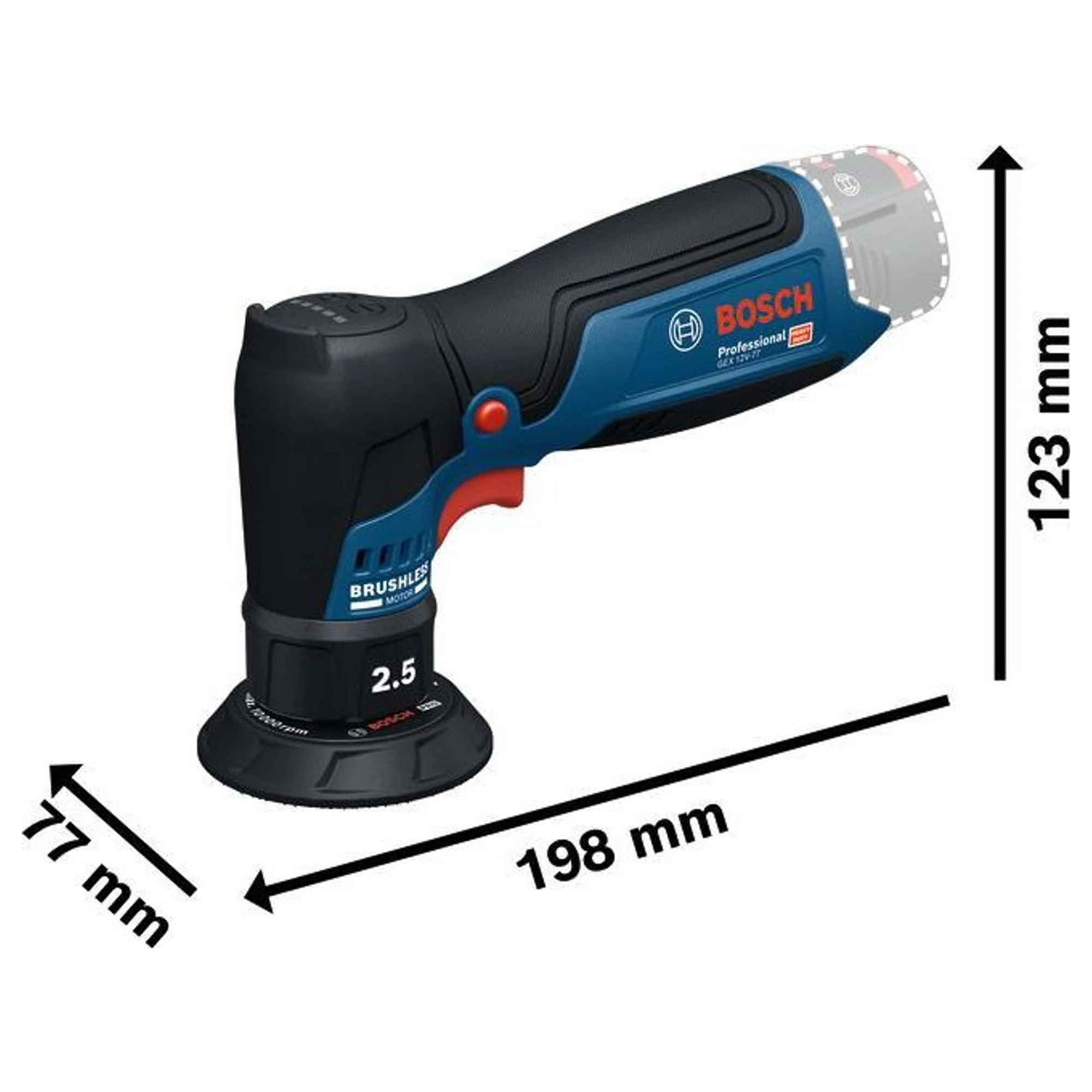 Levigatrice Bosch GEX 12V-77 PRO 12V - Image 3