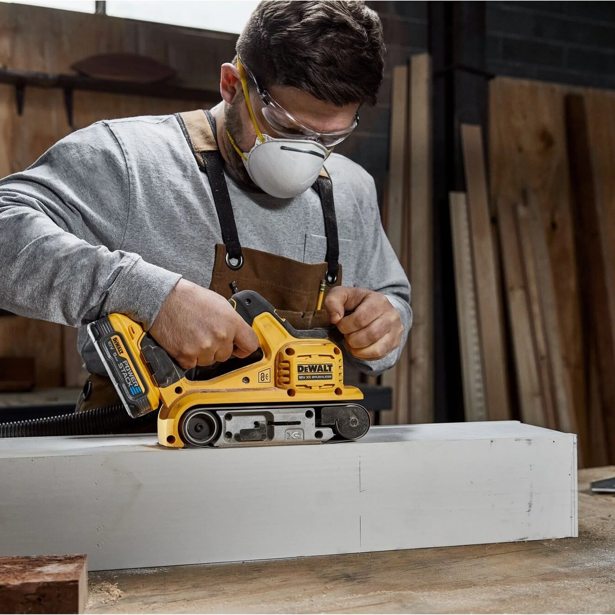Levigatrice a nastro Dewalt DCW220NT-XJ 18V - Image 7