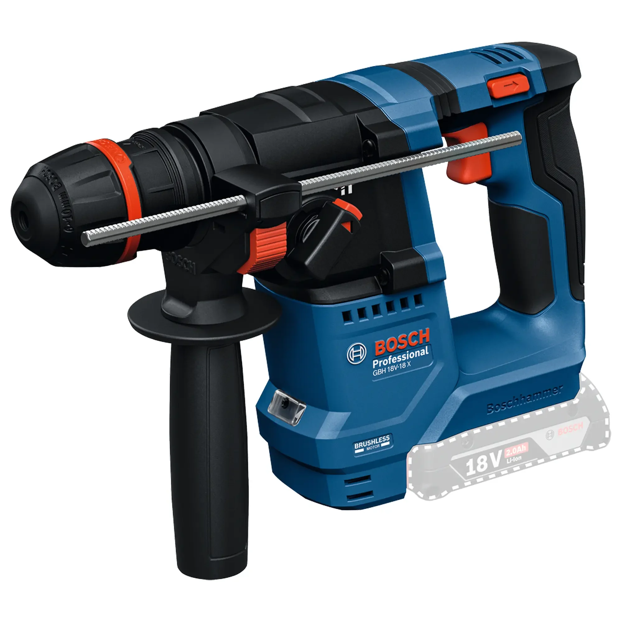 Martello Perforatore Bosch GBH 18V-18 X PRO 18V 2Ah - Image 2