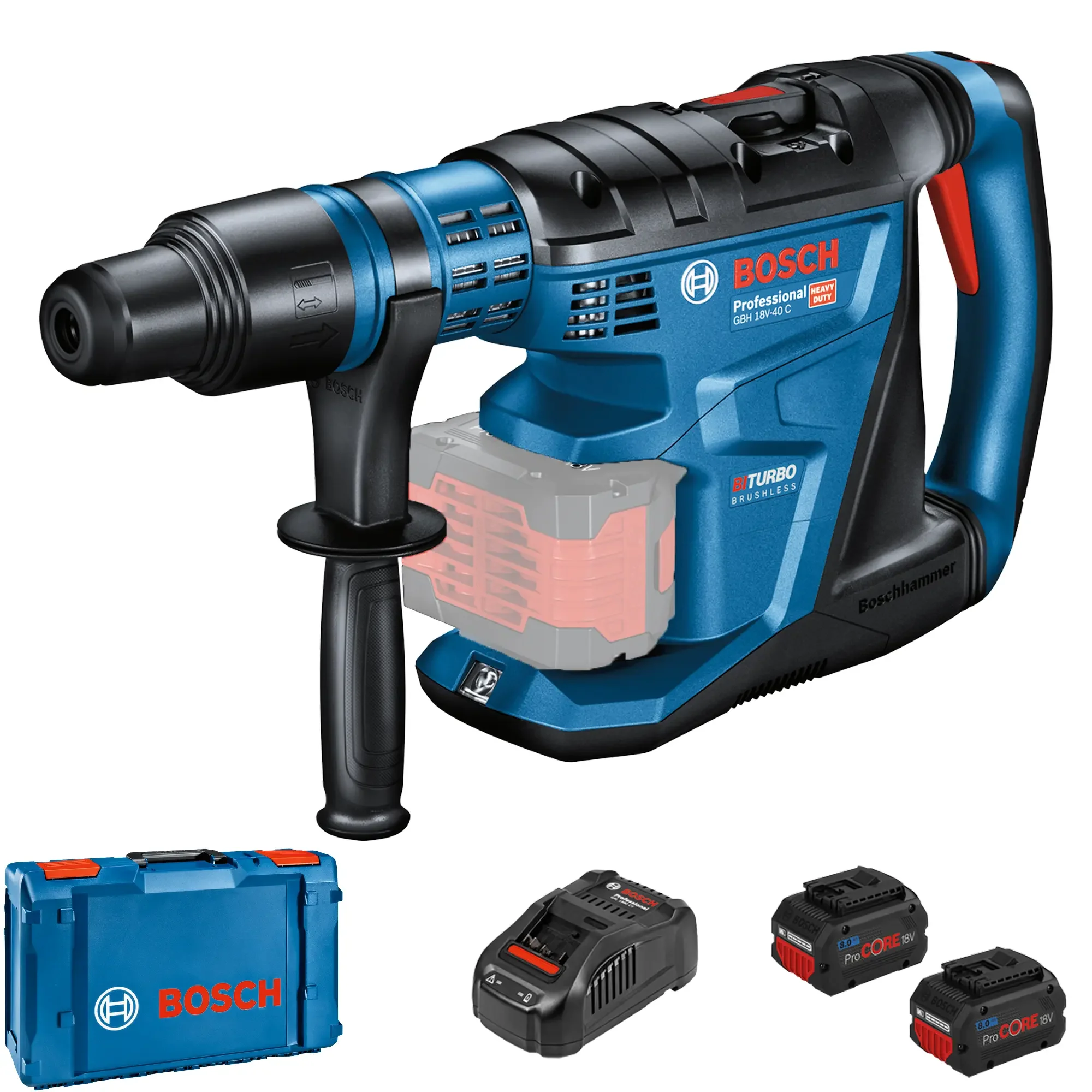 Martello Perforatore Bosch GBH 18V-40 C PRO 18V 8Ah