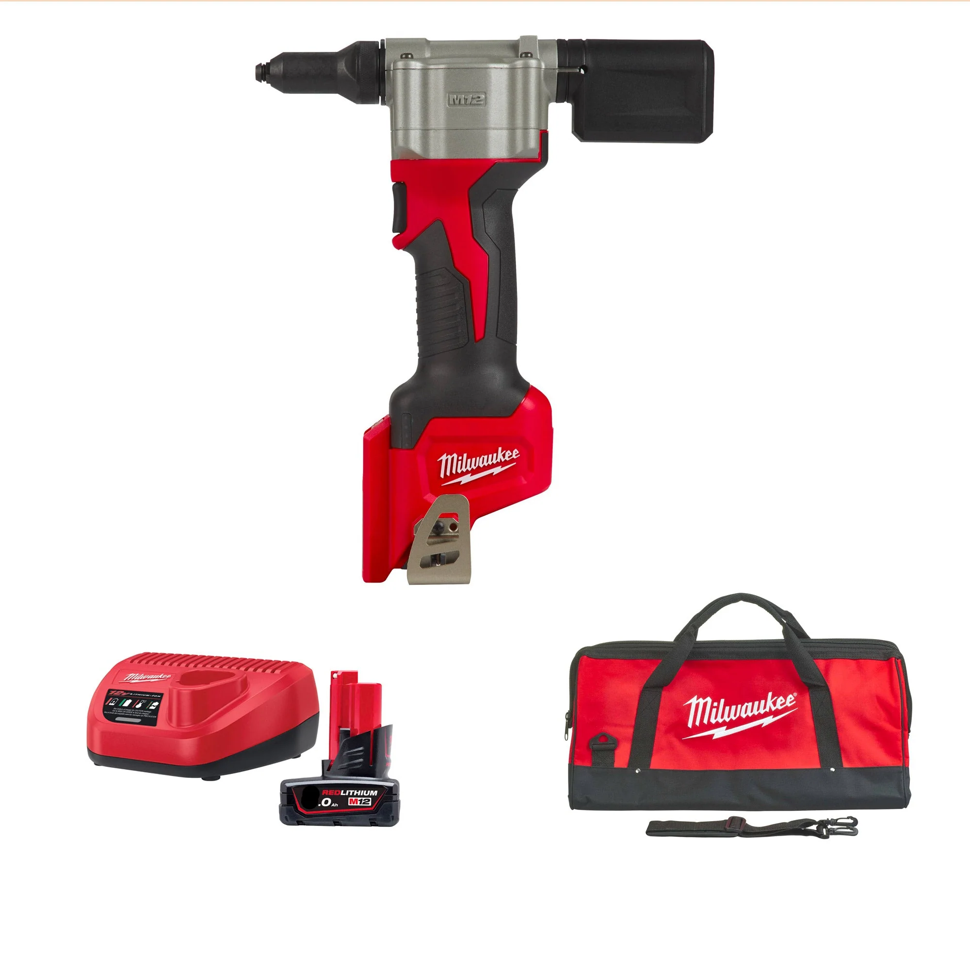 Rivettatrice Compatta Milwaukee M12 BPRT-201X 12V 2Ah