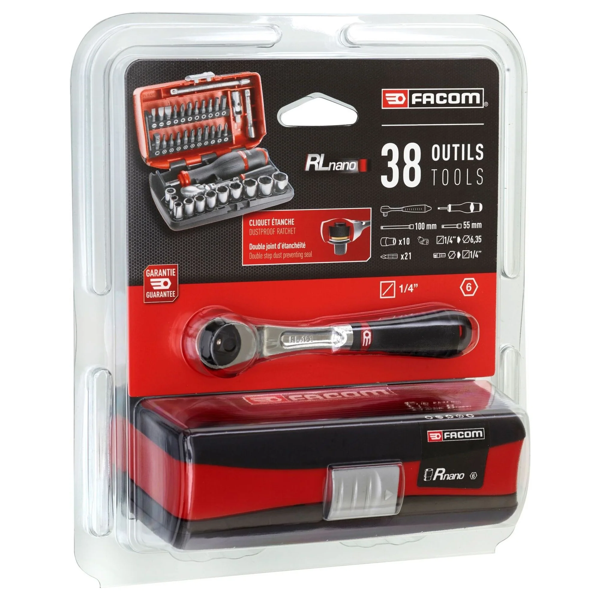 Set Chiavi a Bussola Facom RL.NANO1PB 1/4" 38 Pezzi - Image 4