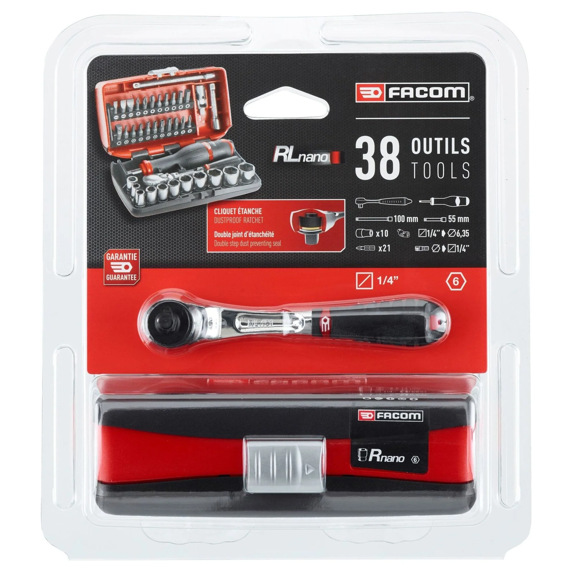 Set Chiavi a Bussola Facom RL.NANO1PB 1/4" 38 Pezzi - Image 5