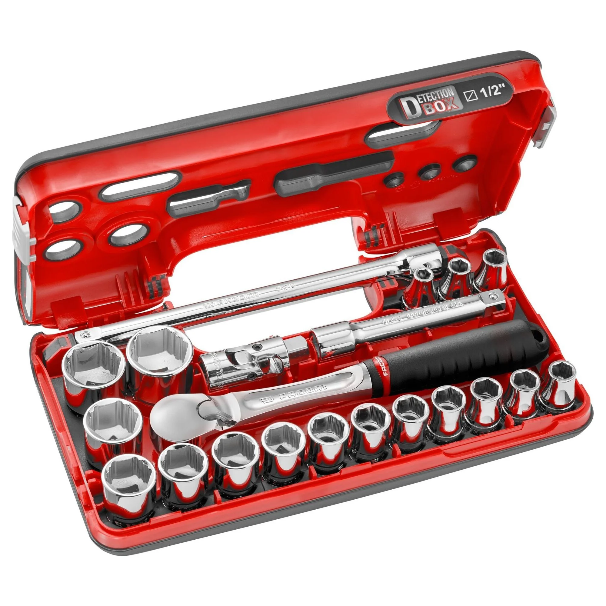 Set Chiavi a Bussola Facom SL.DBOX1GRPPB 1/2" OGV Grip 21 Pezzi - Image 3
