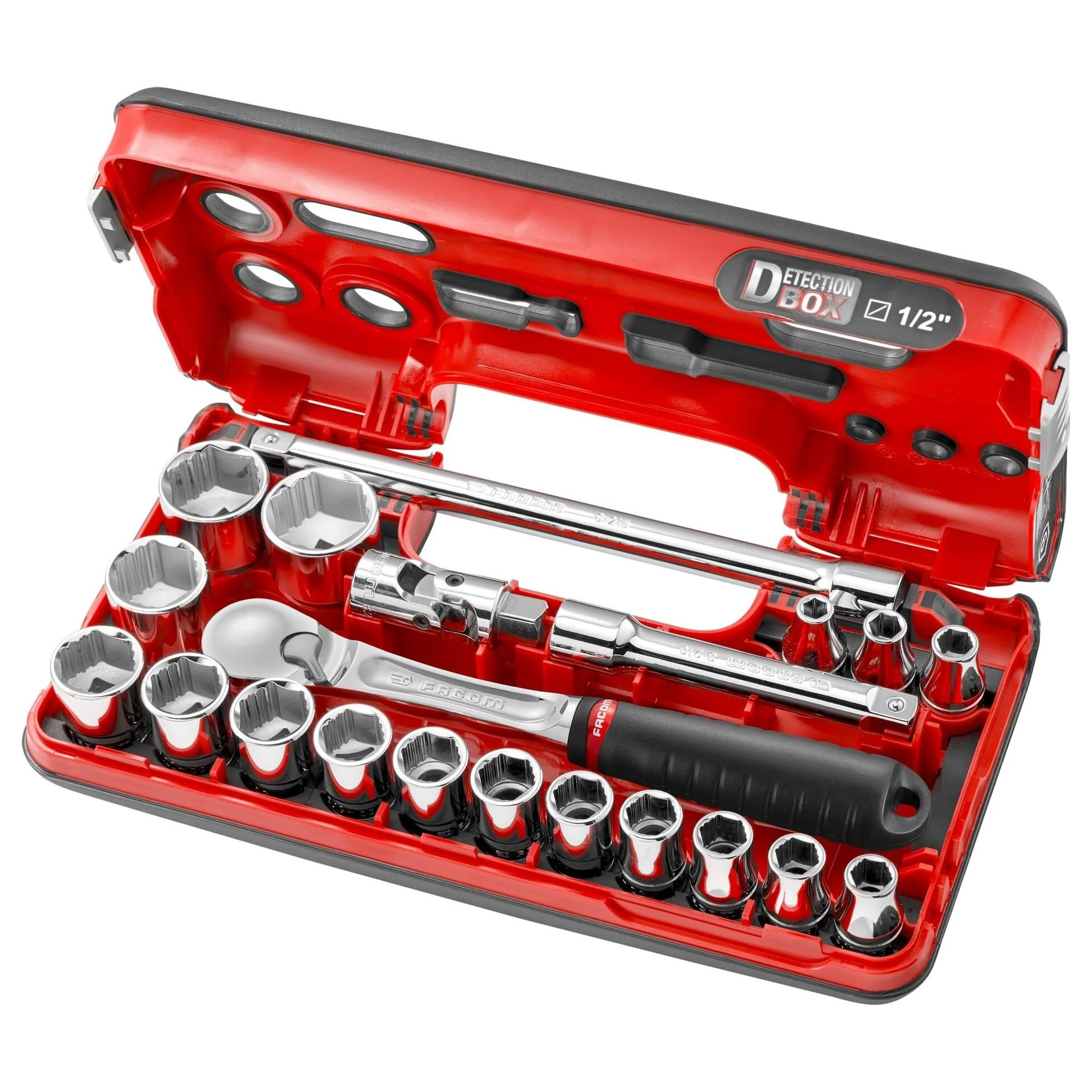 Set Chiavi a Bussola Facom SL.DBOX1GRPPB 1/2" OGV Grip 21 Pezzi - Image 4