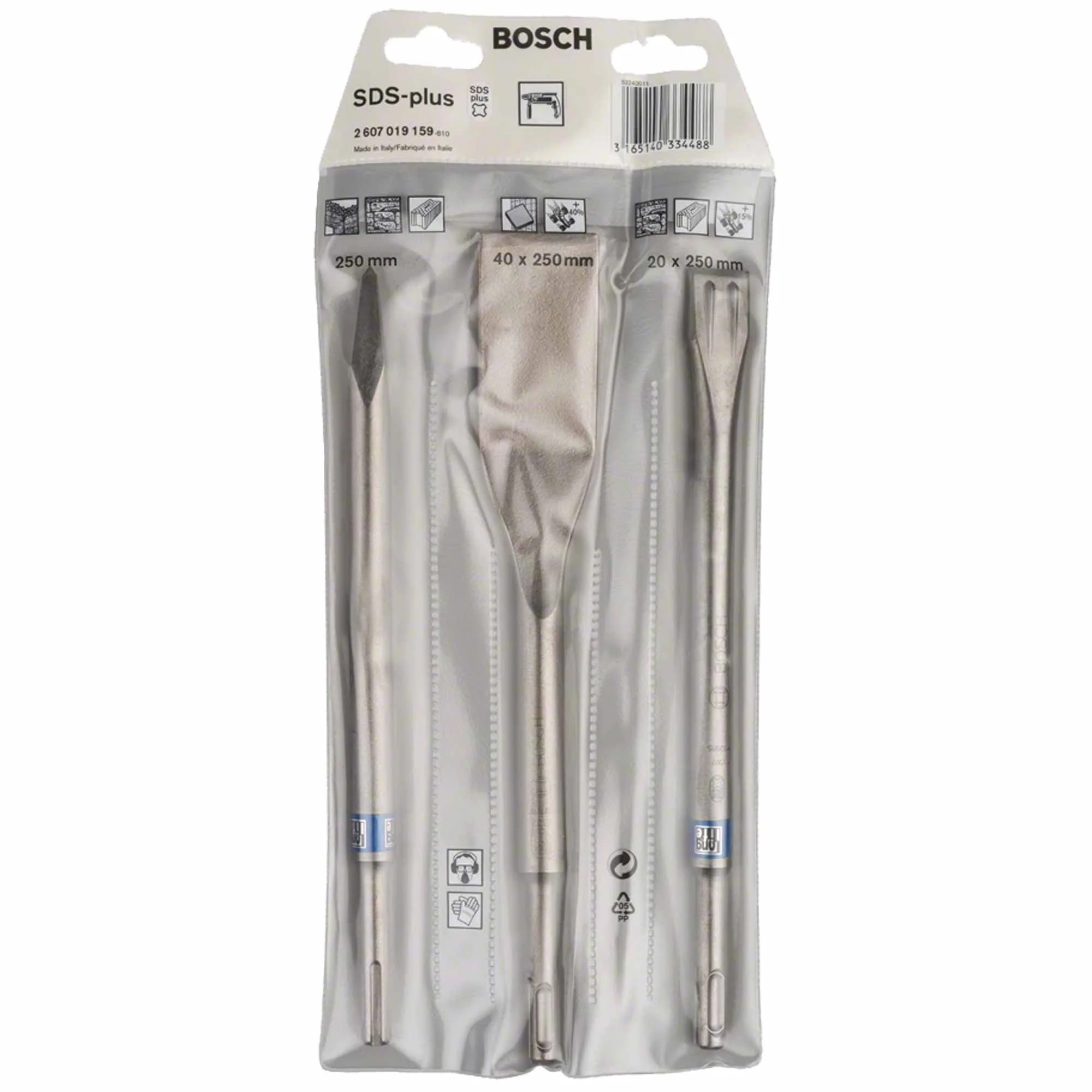 Set scalpelli Bosch SDS plus 3 pz - Image 2