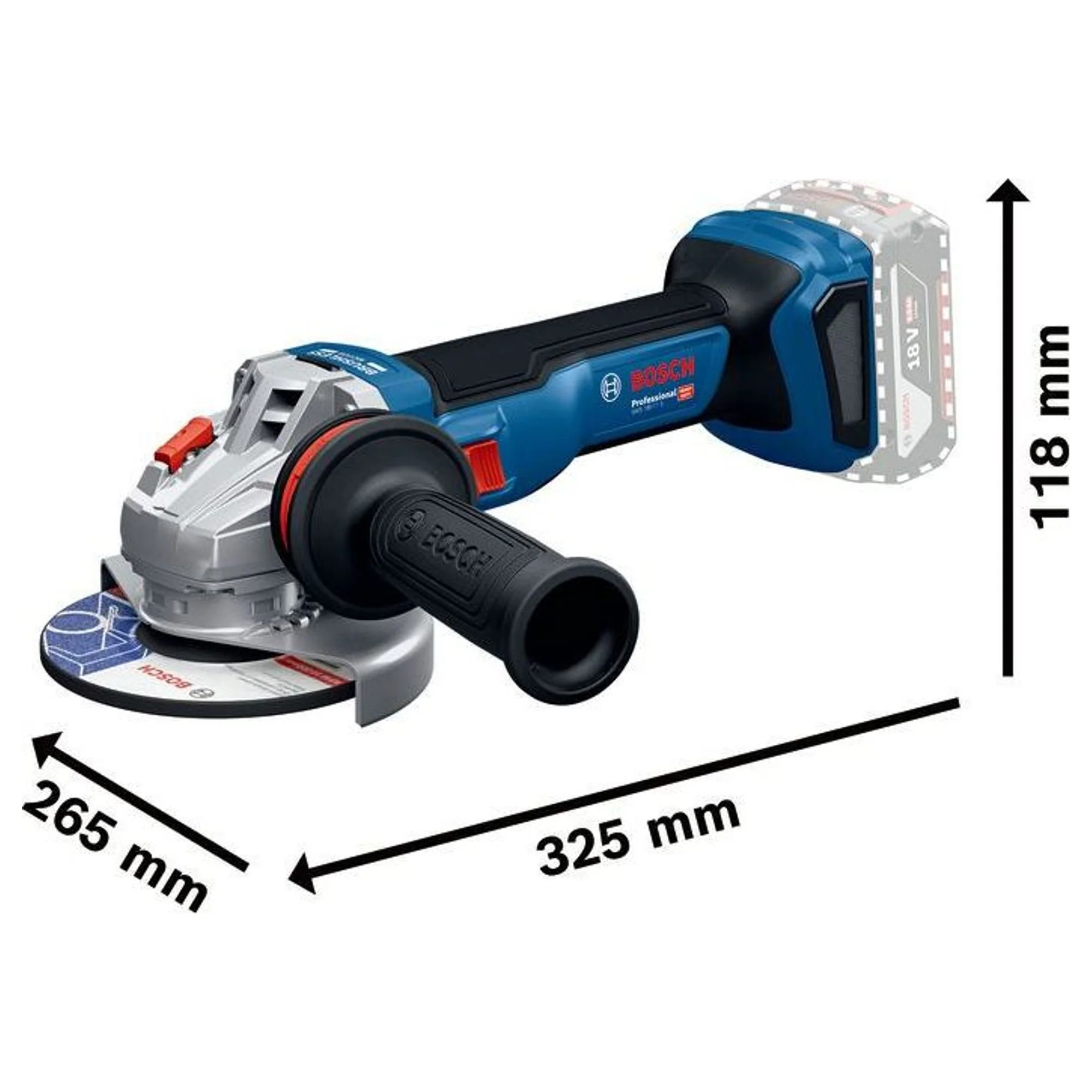 Smerigliatrice Bosch GWS 18V-11 PRO 18V 5Ah - Image 4