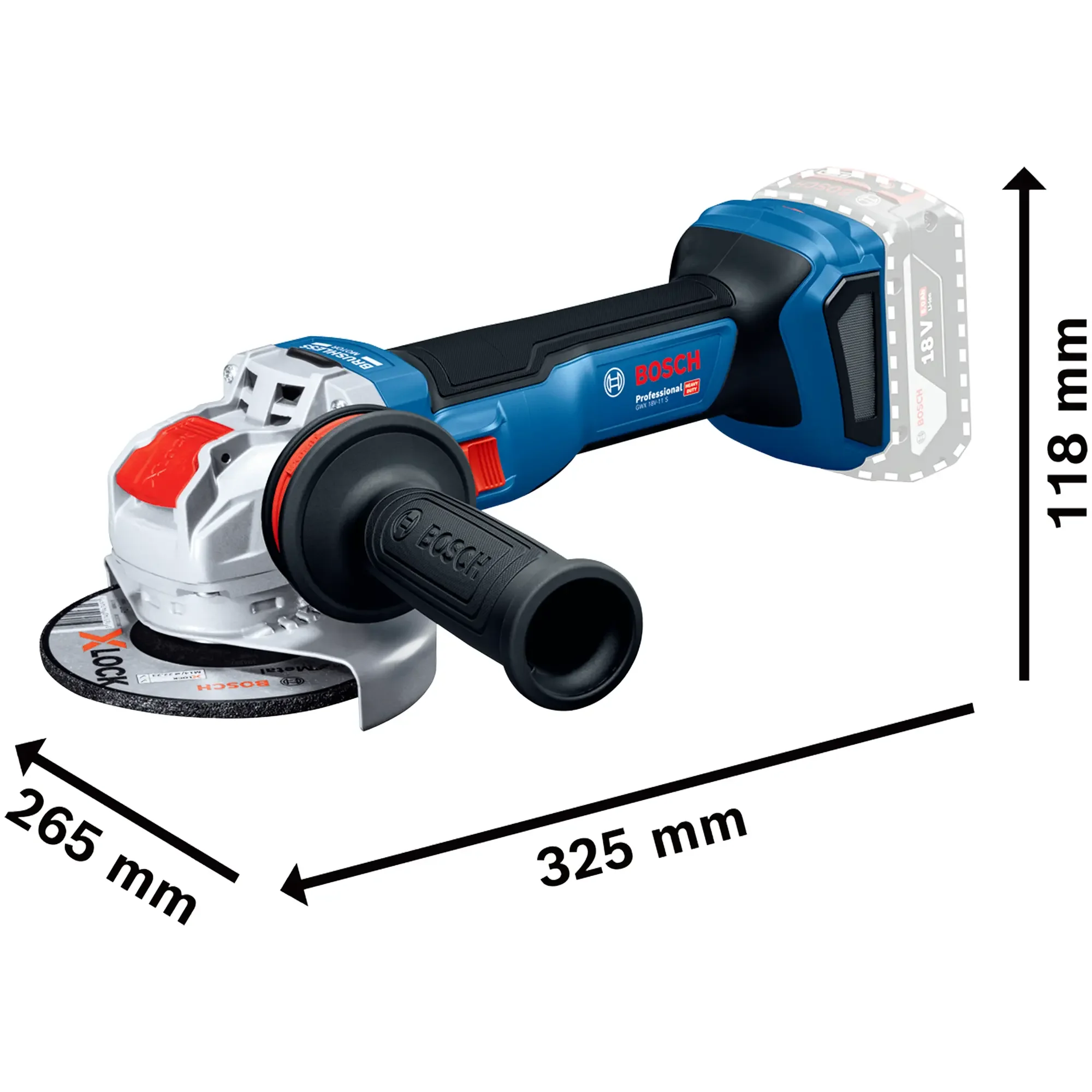 Smerigliatrice Bosch GWX 18V-11 S - Image 3
