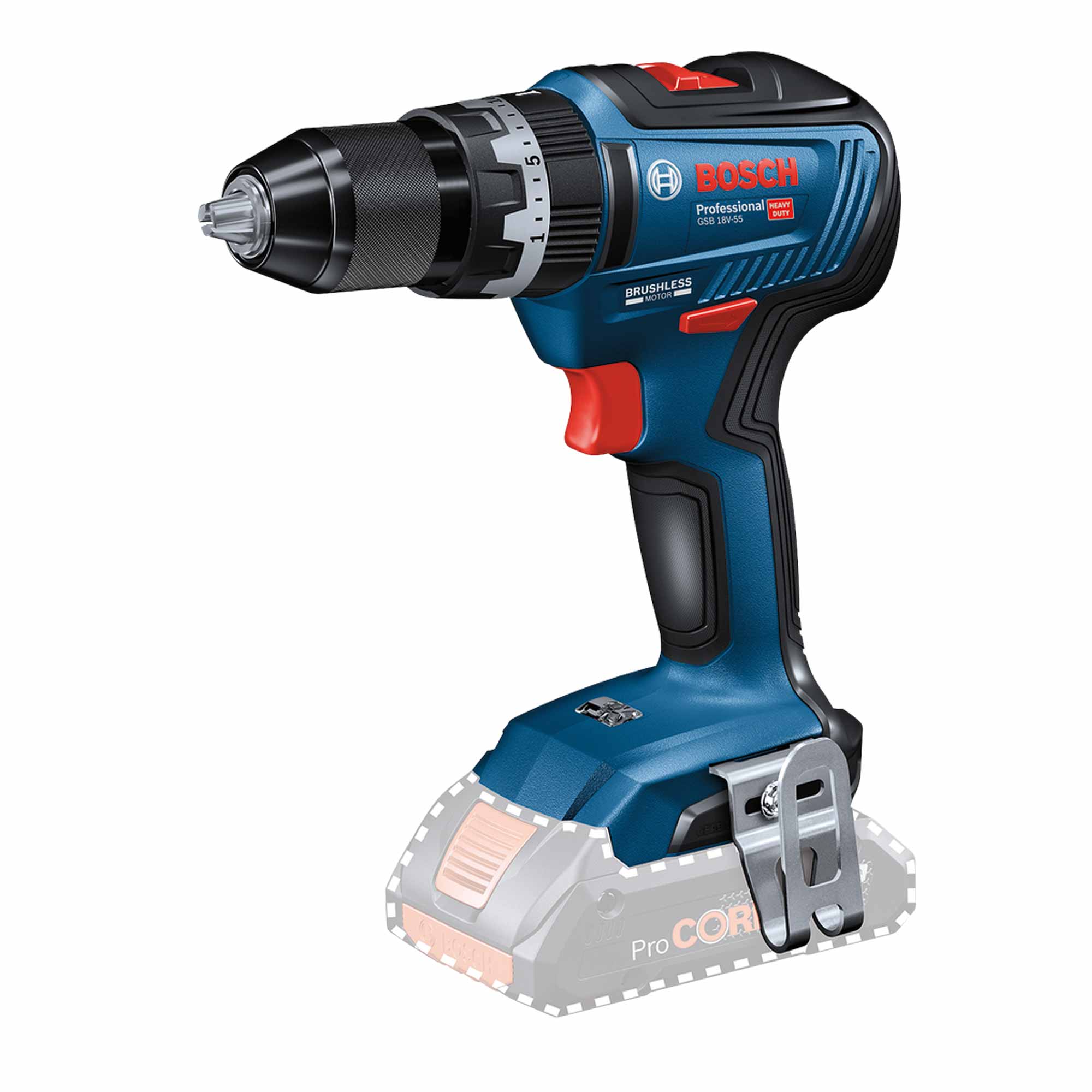 Trapano Avvitatore Bosch GSB 18V-55 4Ah ProCORE - Image 2